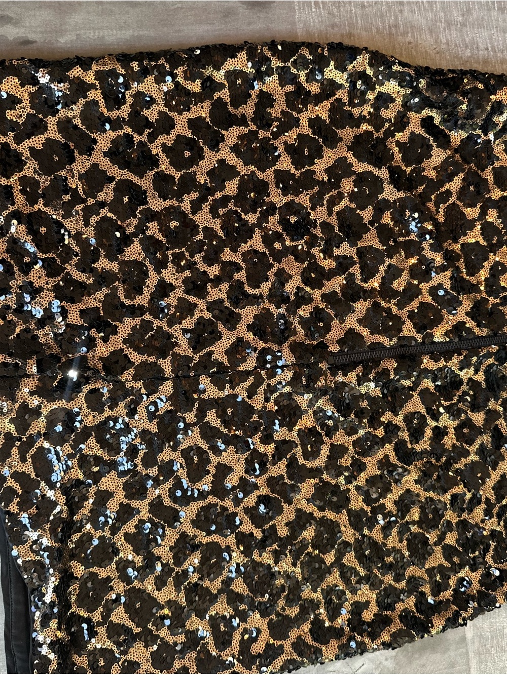 Cache Black & Gold Sequin Leopard Mini Skirt - Picture 2 of 3